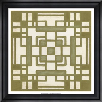 Framed Non-Embellished Deco Tile III Print