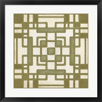 Framed Non-Embellished Deco Tile III Print