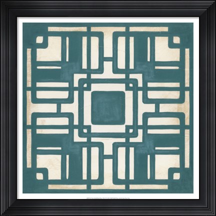 Framed Non-Embellished Deco Tile IV Print