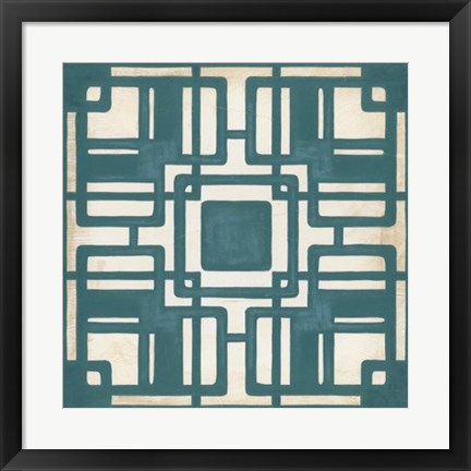 Framed Non-Embellished Deco Tile IV Print