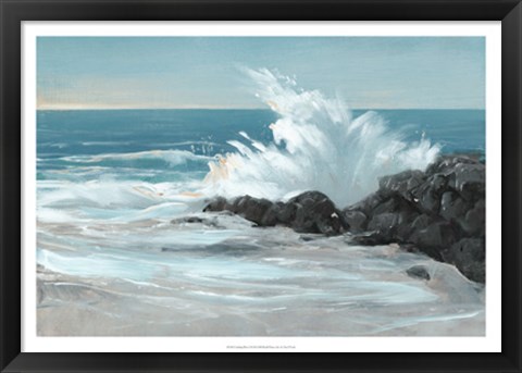 Framed Crashing Wave I Print