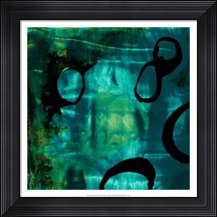 Framed Turquoise Element I Print