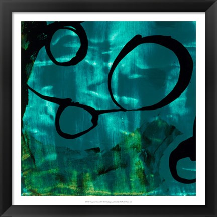 Framed Turquoise Element II Print