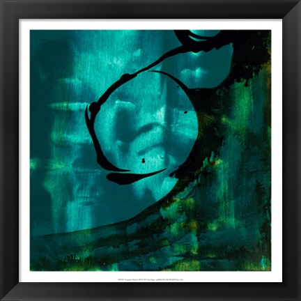 Framed Turquoise Element III Print