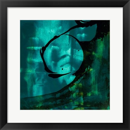 Framed Turquoise Element III Print