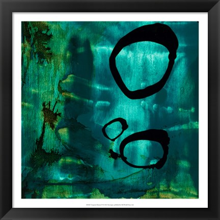 Framed Turquoise Element IV Print
