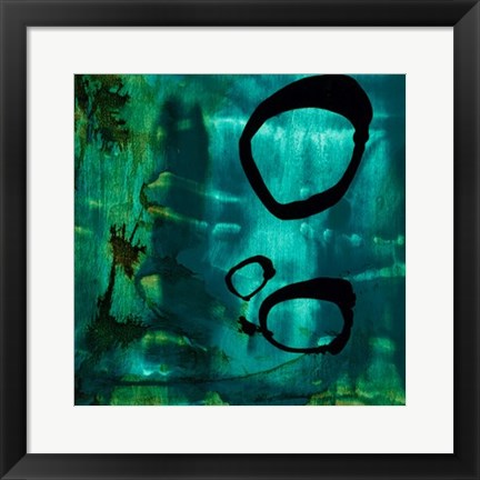 Framed Turquoise Element IV Print
