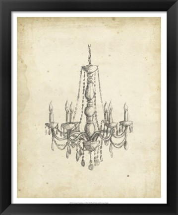 Framed Classical Chandelier II Print