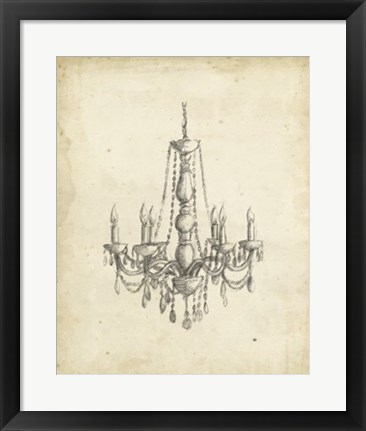 Framed Classical Chandelier II Print