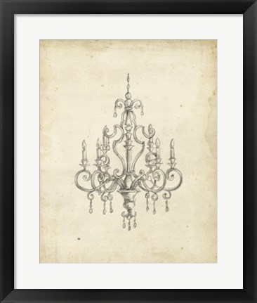 Framed Classical Chandelier III Print