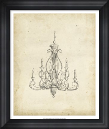 Framed Classical Chandelier IV Print