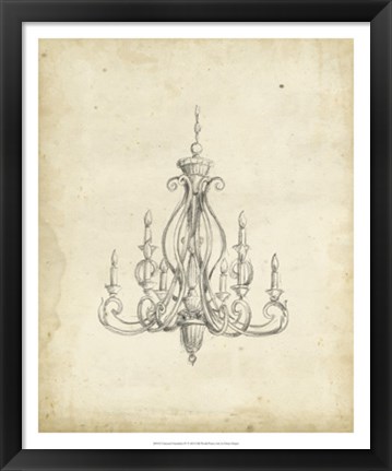 Framed Classical Chandelier IV Print