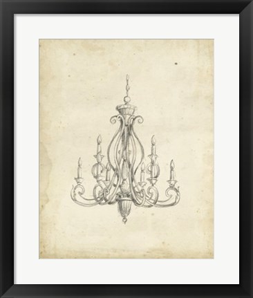 Framed Classical Chandelier IV Print