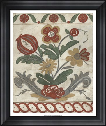 Framed Tudor Rose I Print