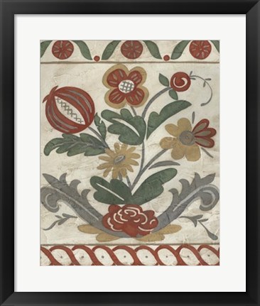 Framed Tudor Rose I Print