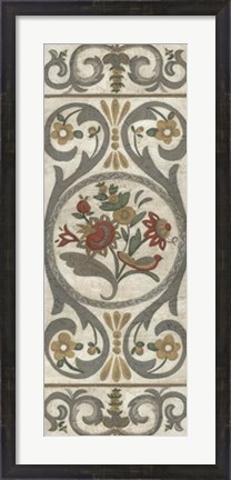 Framed Tudor Rose Panel I Print