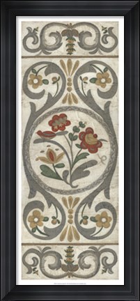 Framed Tudor Rose Panel II Print