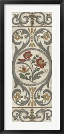 Framed Tudor Rose Panel II Print