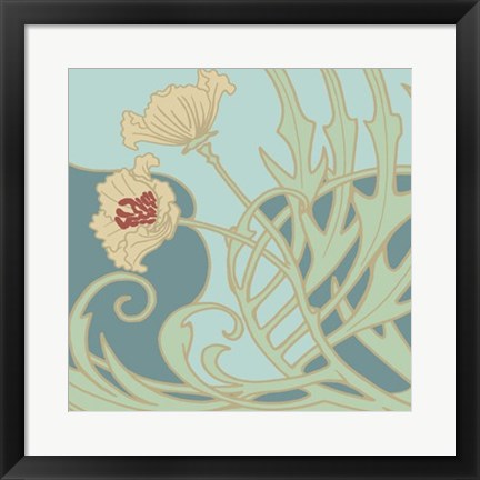 Framed Poppy Flourish I Print