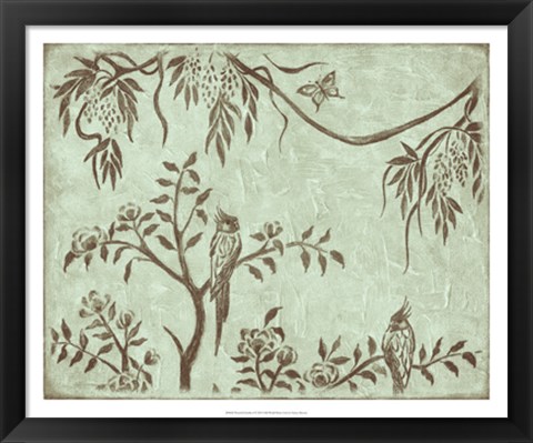 Framed Peaceful Garden I Print