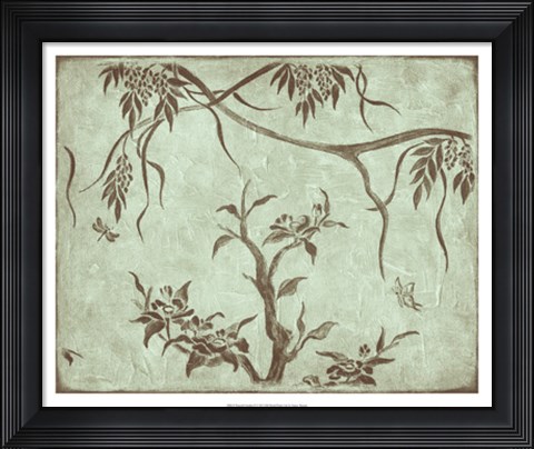 Framed Peaceful Garden II Print