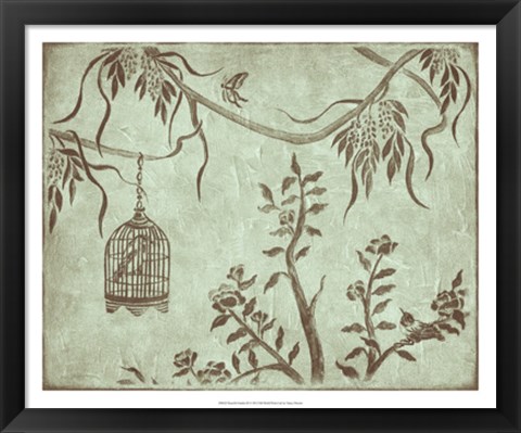 Framed Peaceful Garden III Print