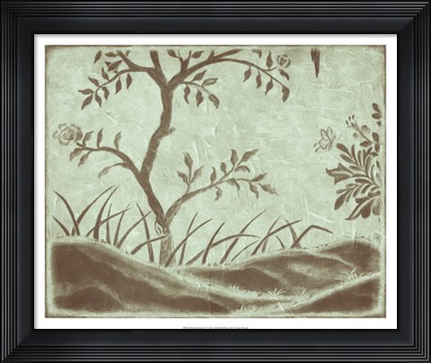 Framed Peaceful Garden IV Print