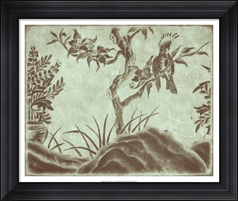 Framed Peaceful Garden V Print