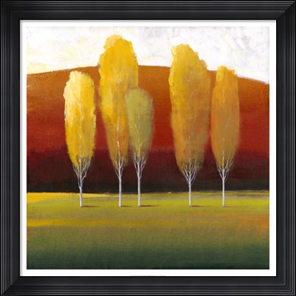 Framed Glowing Trees II Print