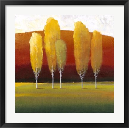 Framed Glowing Trees II Print