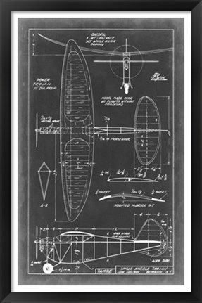 Framed Aeronautic Blueprint I Print