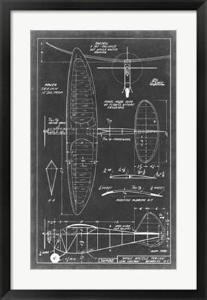 Framed Aeronautic Blueprint I Print