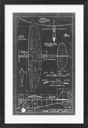 Framed Aeronautic Blueprint I Print