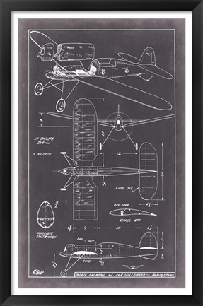 Framed Aeronautic Blueprint II Print