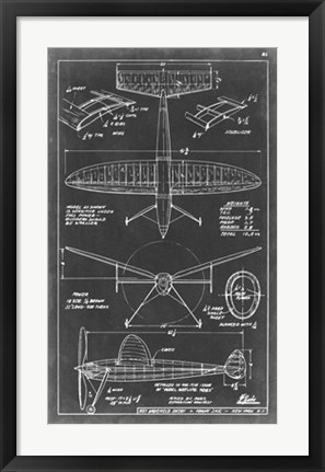 Framed Aeronautic Blueprint III Print