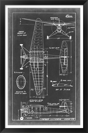 Framed Aeronautic Blueprint IV Print