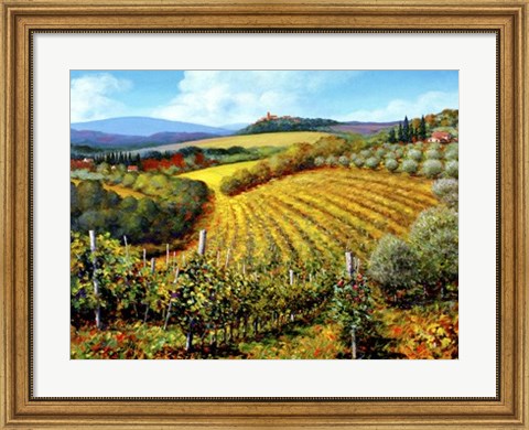 Framed Chianti Vineyards Print