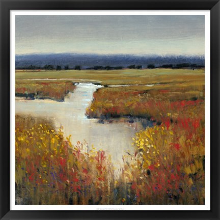 Framed Marsh Land I Print