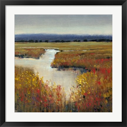 Framed Marsh Land I Print