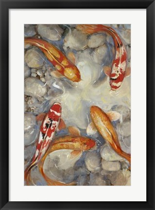 Framed Vibrant Koi I Print