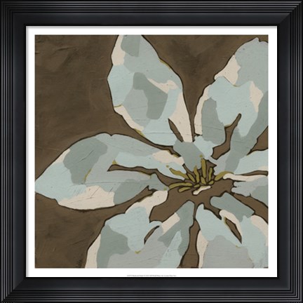 Framed Patchwork Petals I Print