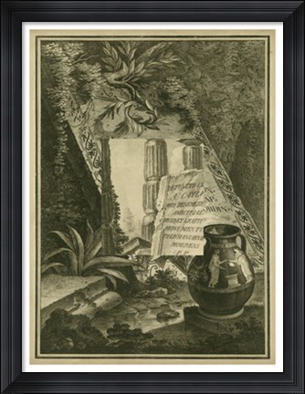 Framed Grecian Tablet I Print