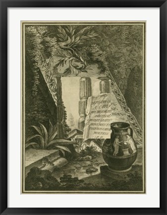 Framed Grecian Tablet I Print