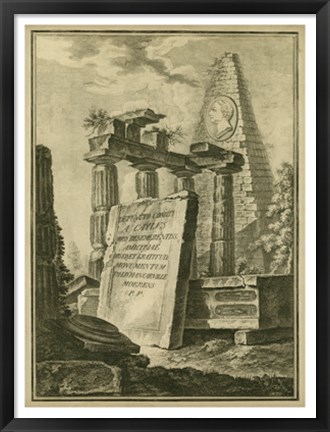 Framed Grecian Tablet II Print