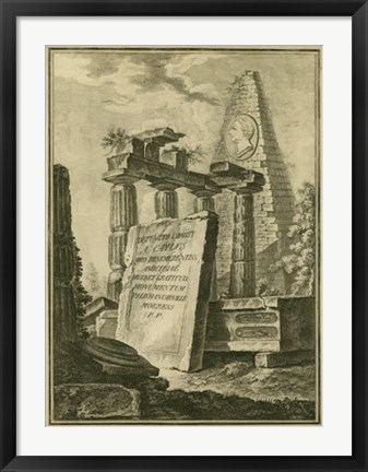 Framed Grecian Tablet II Print