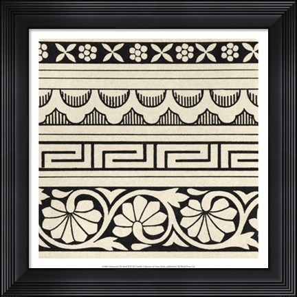 Framed Ornamental Tile Motif III Print