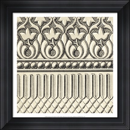 Framed Ornamental Tile Motif V Print