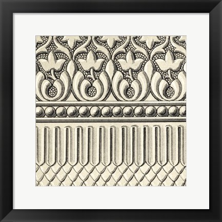 Framed Ornamental Tile Motif V Print