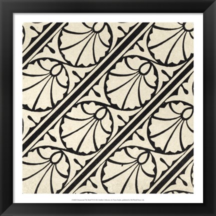 Framed Ornamental Tile Motif VI Print