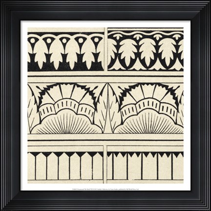 Framed Ornamental Tile Motif VII Print